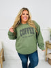 Coffee Weather Crewneck Sweatshirt in Olive
