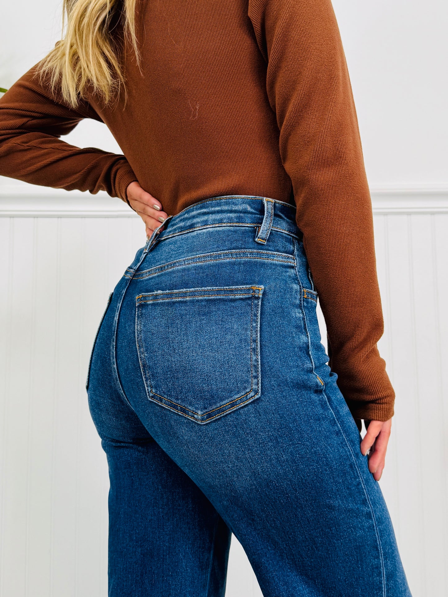 With You In Mind Wide Leg Tummy Control Jeans in Four Inseams