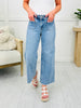 Pocket Full of Posies Wide Leg Cropped Jeans