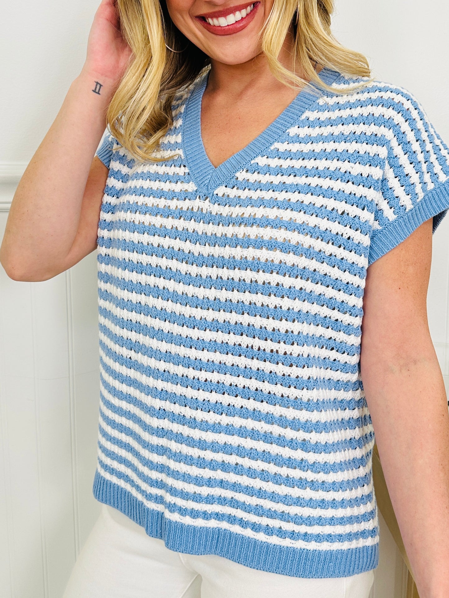 Nautical Knit Top In Multiple Colors