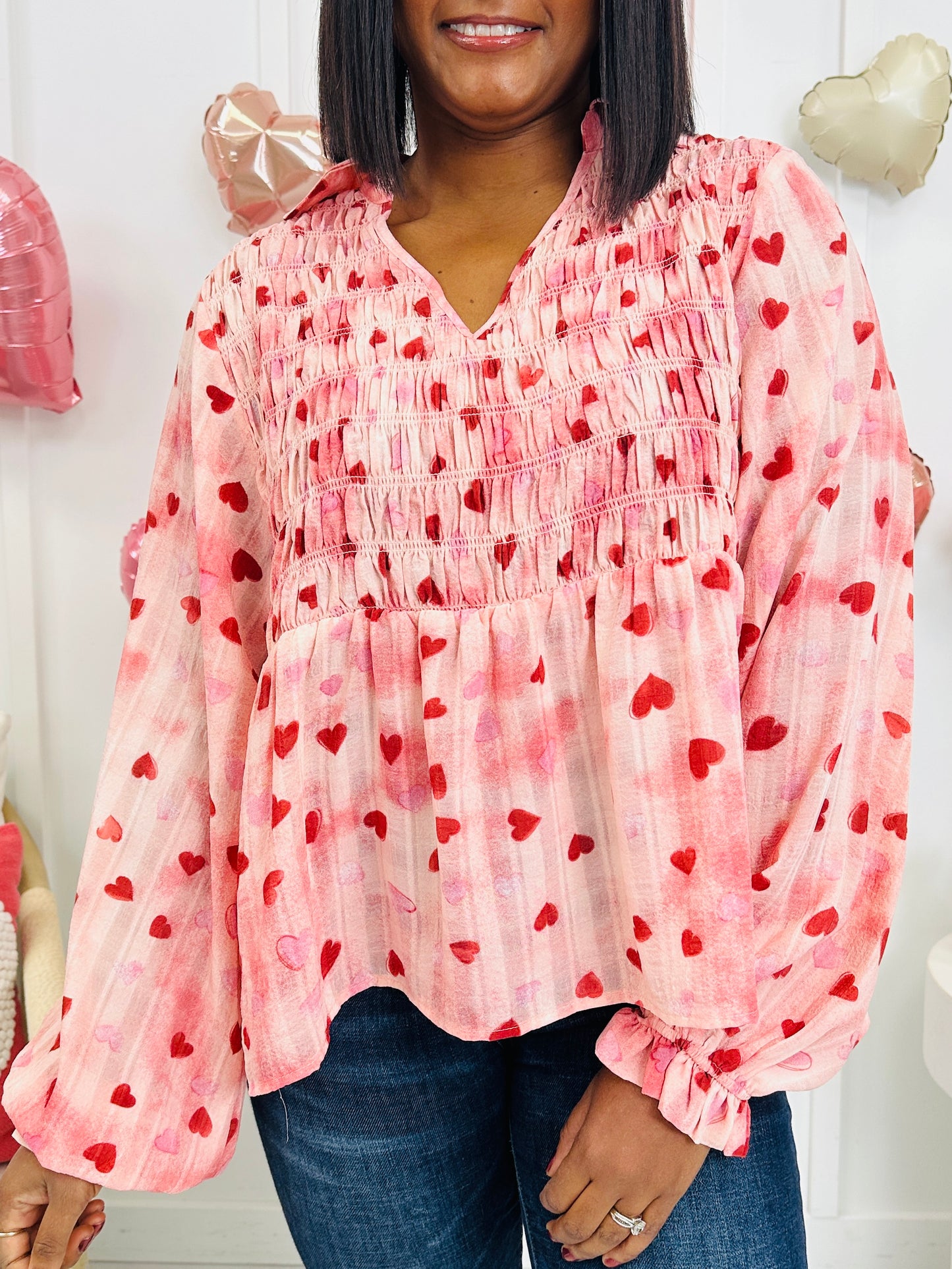 Blushing Hearts Top