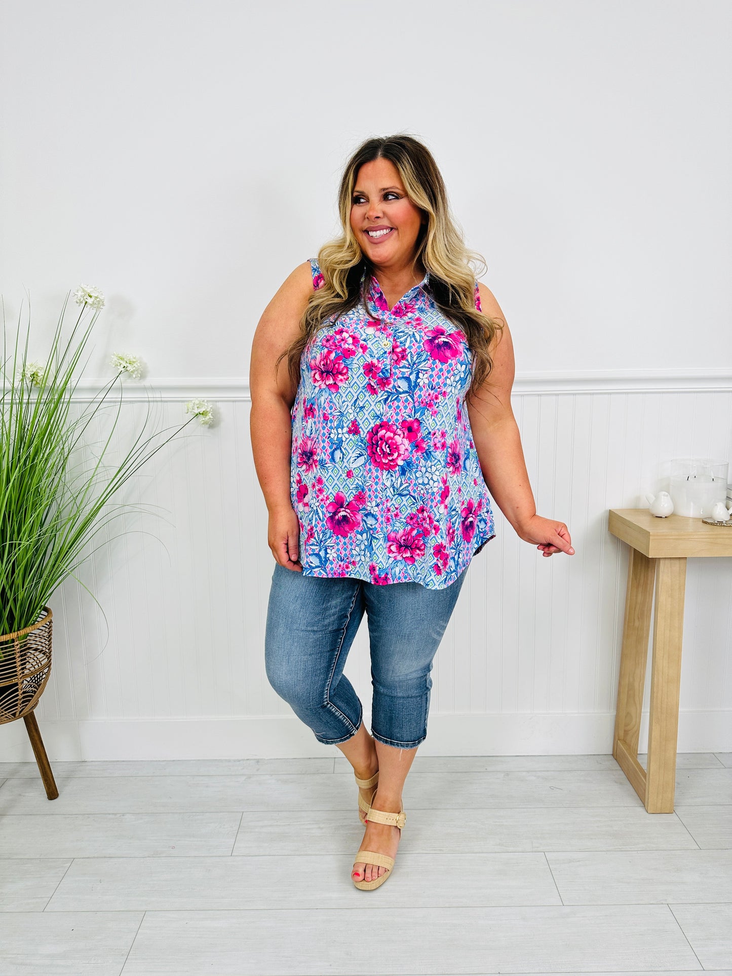 Styled For Summer Tank Top In Scottsdale Print