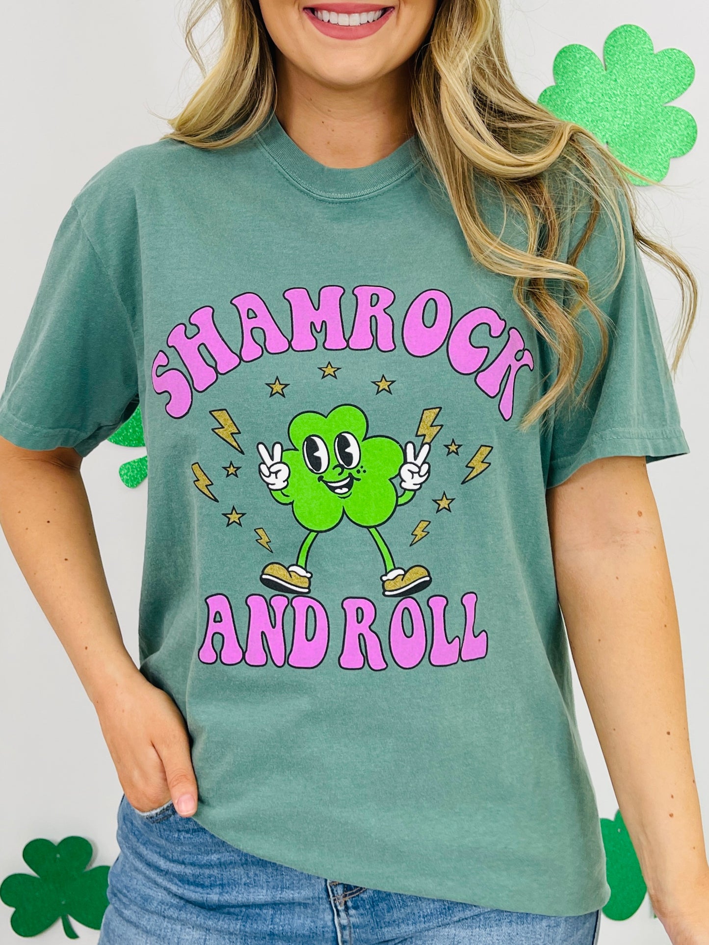 Shamrock And Roll Graphic Tee