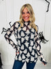 Spooky Things Mesh Top In Ghost Print