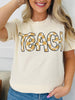 Teach Checkered Graphic Tee - Multiple Colors!