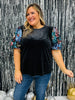 REG/CURVY Midnight Magic Top In Black Multi