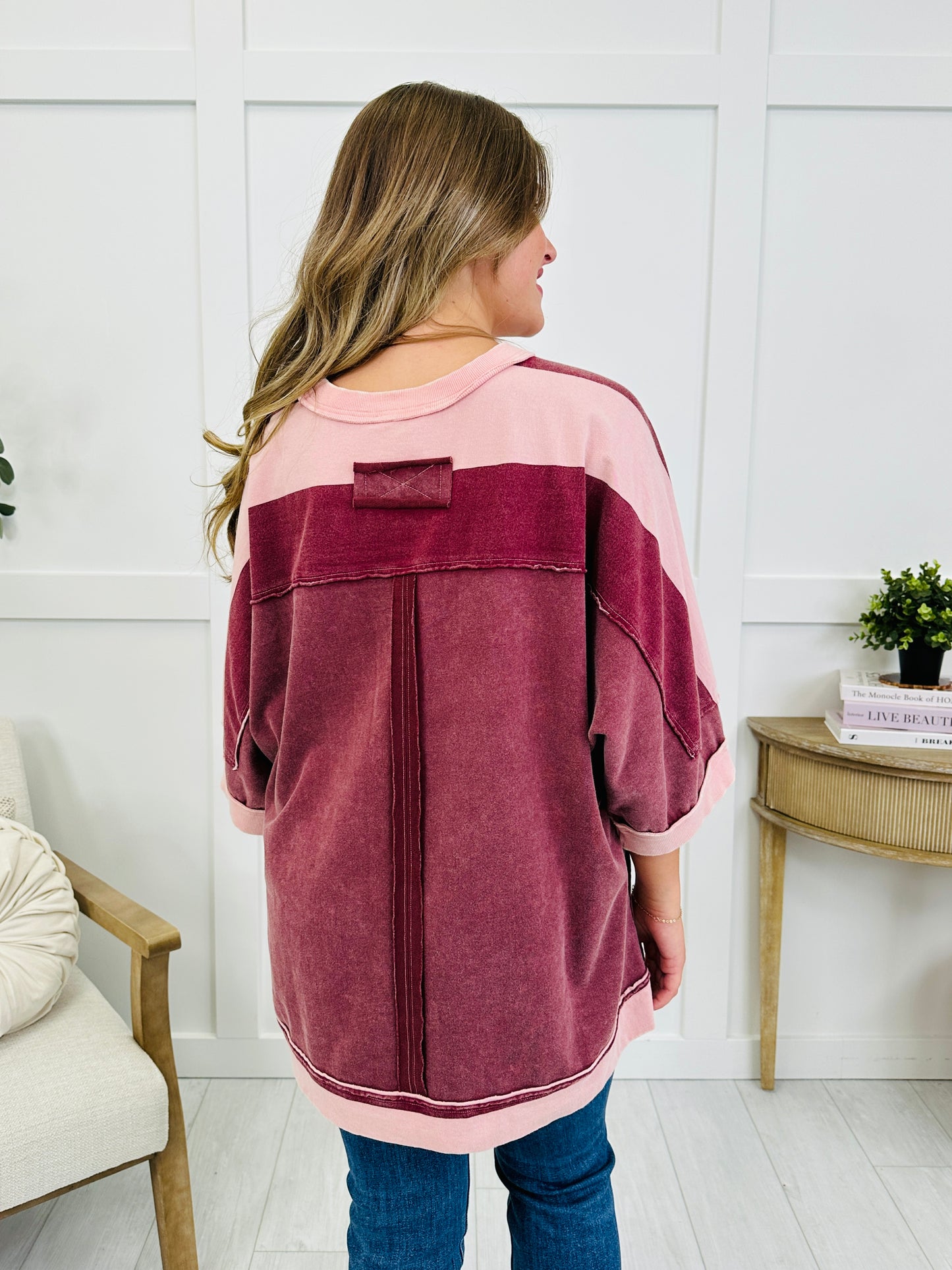 The Vintage Charm Top In Wine