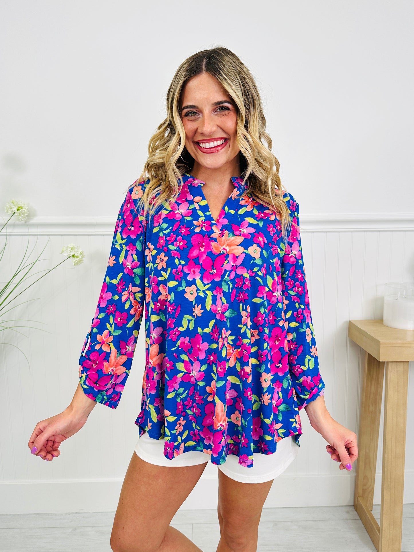 Sweet Like Spring Top in Charleston Print