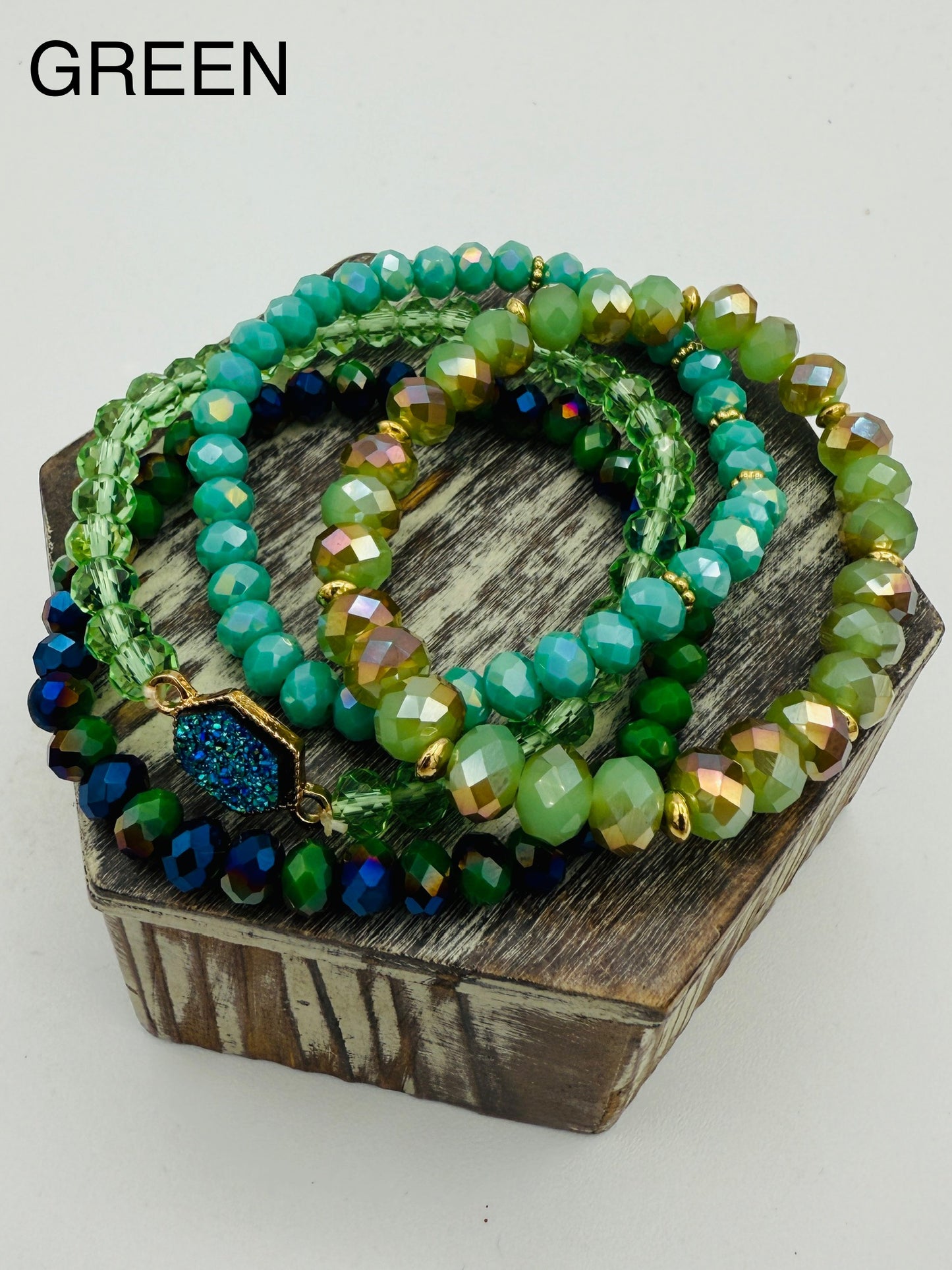 Stretchy Beaded Bracelet Set- Multiple Colors!