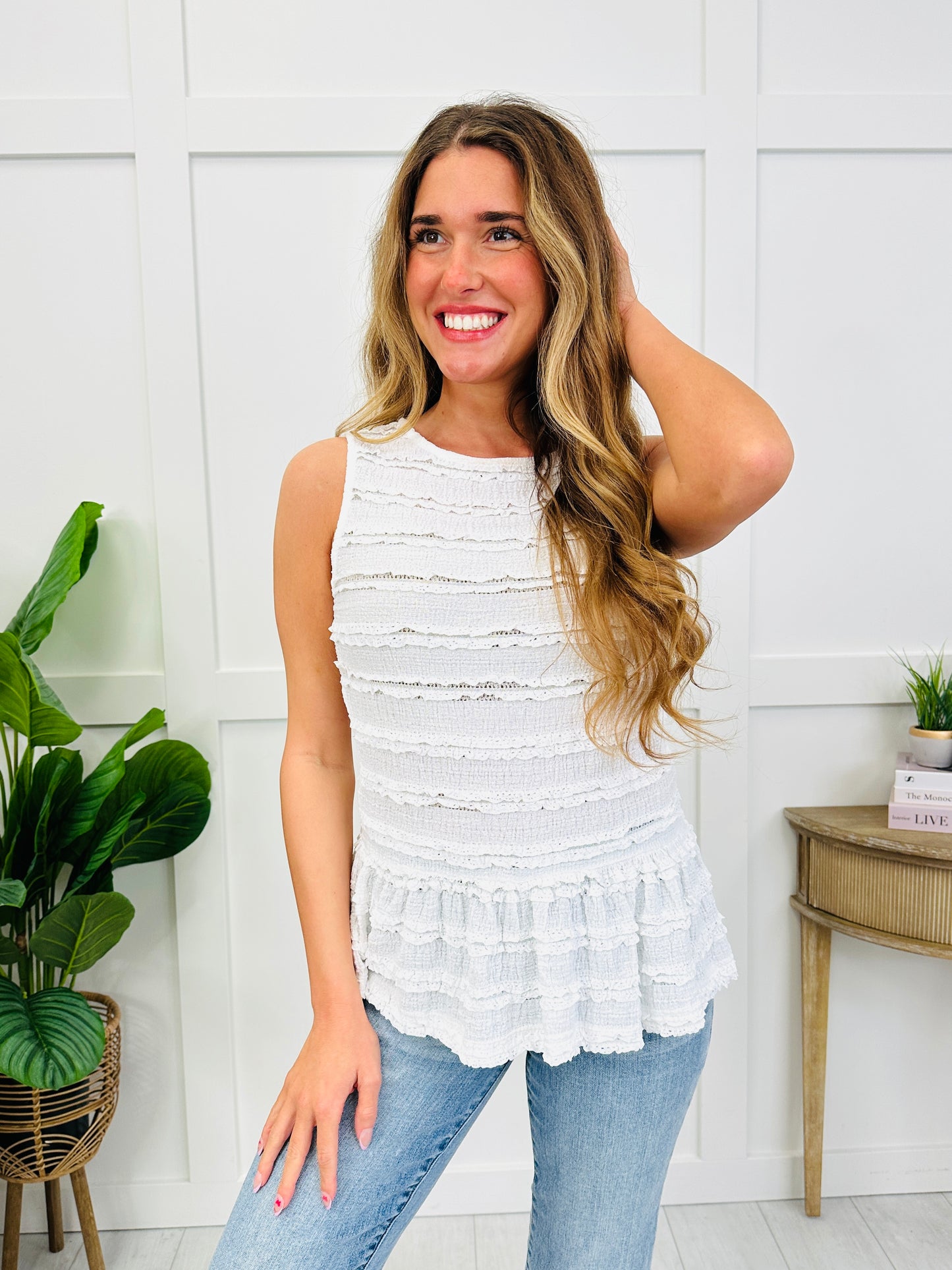 Let Yourself Shine Tank Top In Ivory
