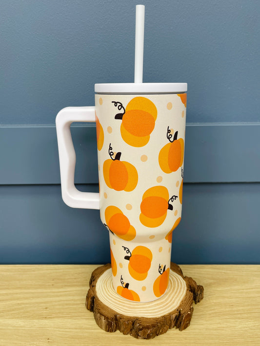 Pumpkin Print Tumbler