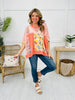 Watercolor Whimsy Top In Neon Peach