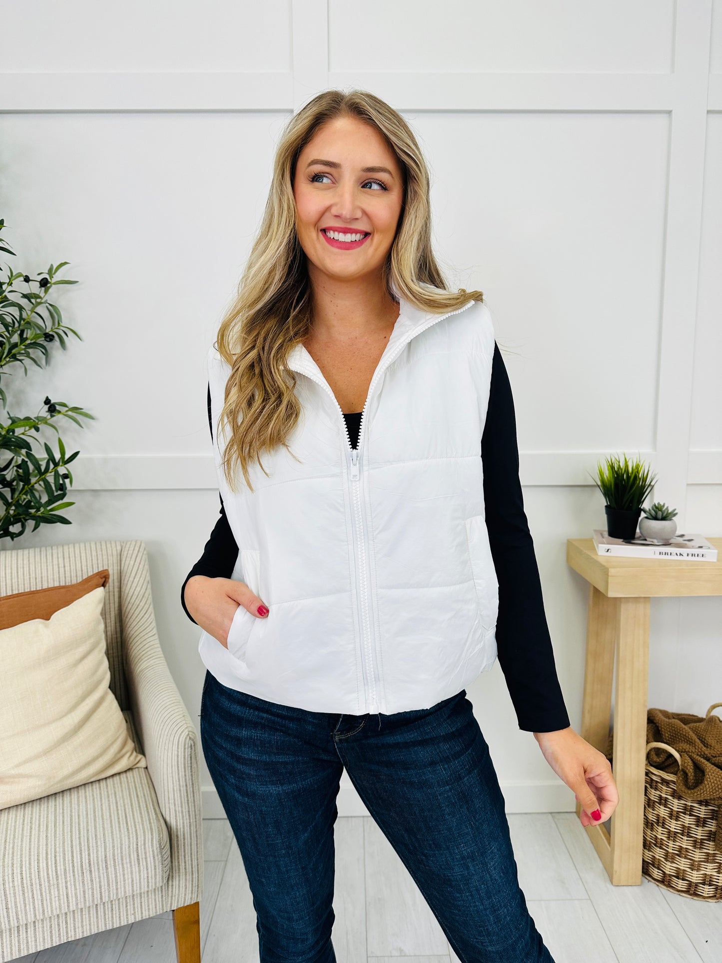 All About Layers Vest In White