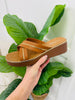Steady Glow Sandals In Tan