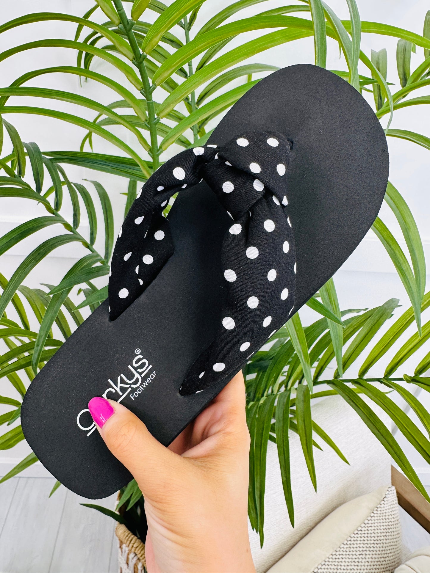 The Bold Tide Flip Flops In Polka Dots