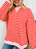 Stripe Hype Pullover Top in Four Colors
