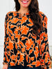 Spiced Blooms Top In Black Pumpkin