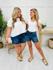 Judy Blue Old School Cool Dad Shorts