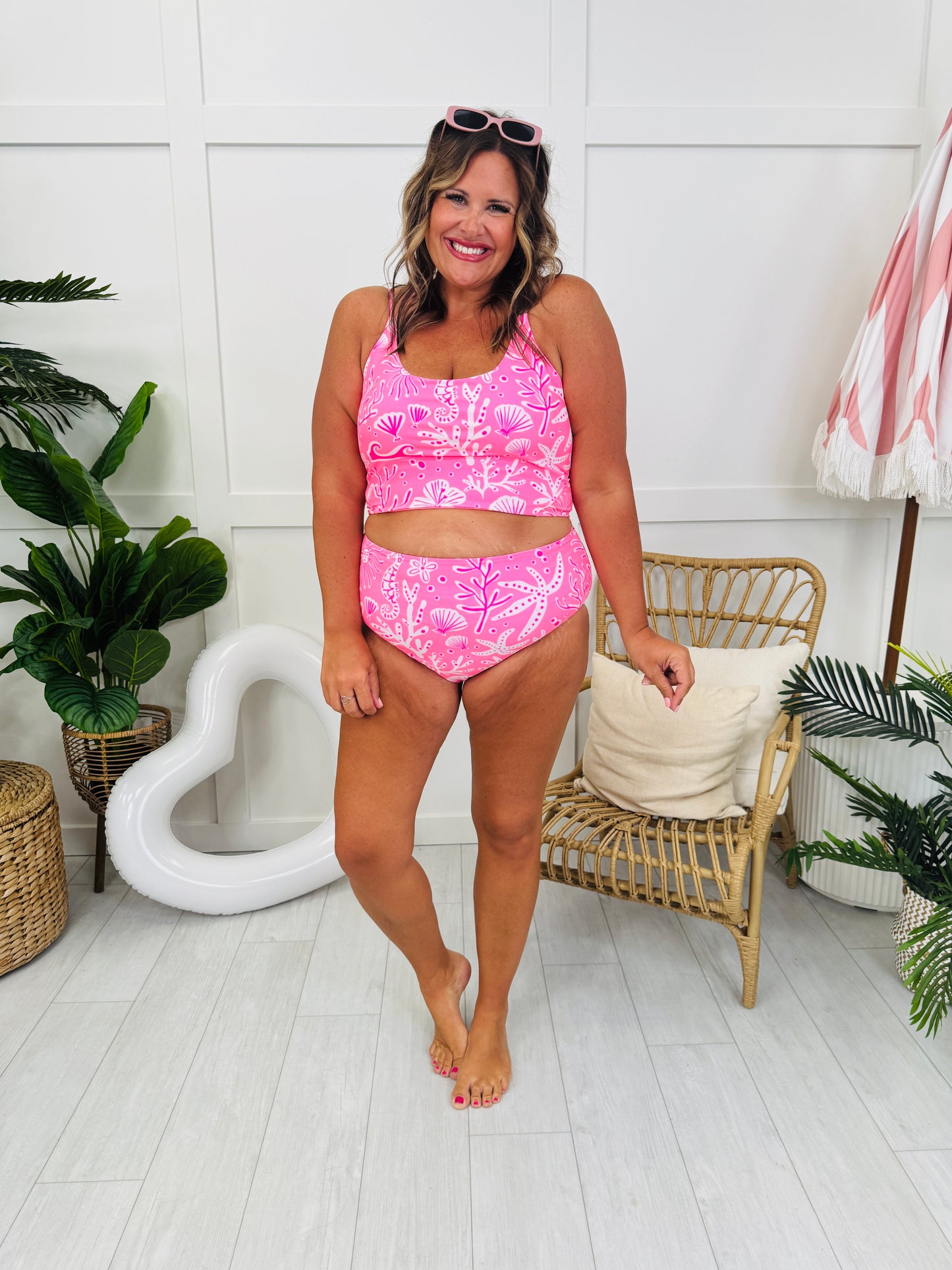 The Morgan Swim Top In Bright Sea