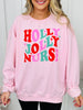 Holly Jolly Nurse Graphic Crewneck Sweatshirt