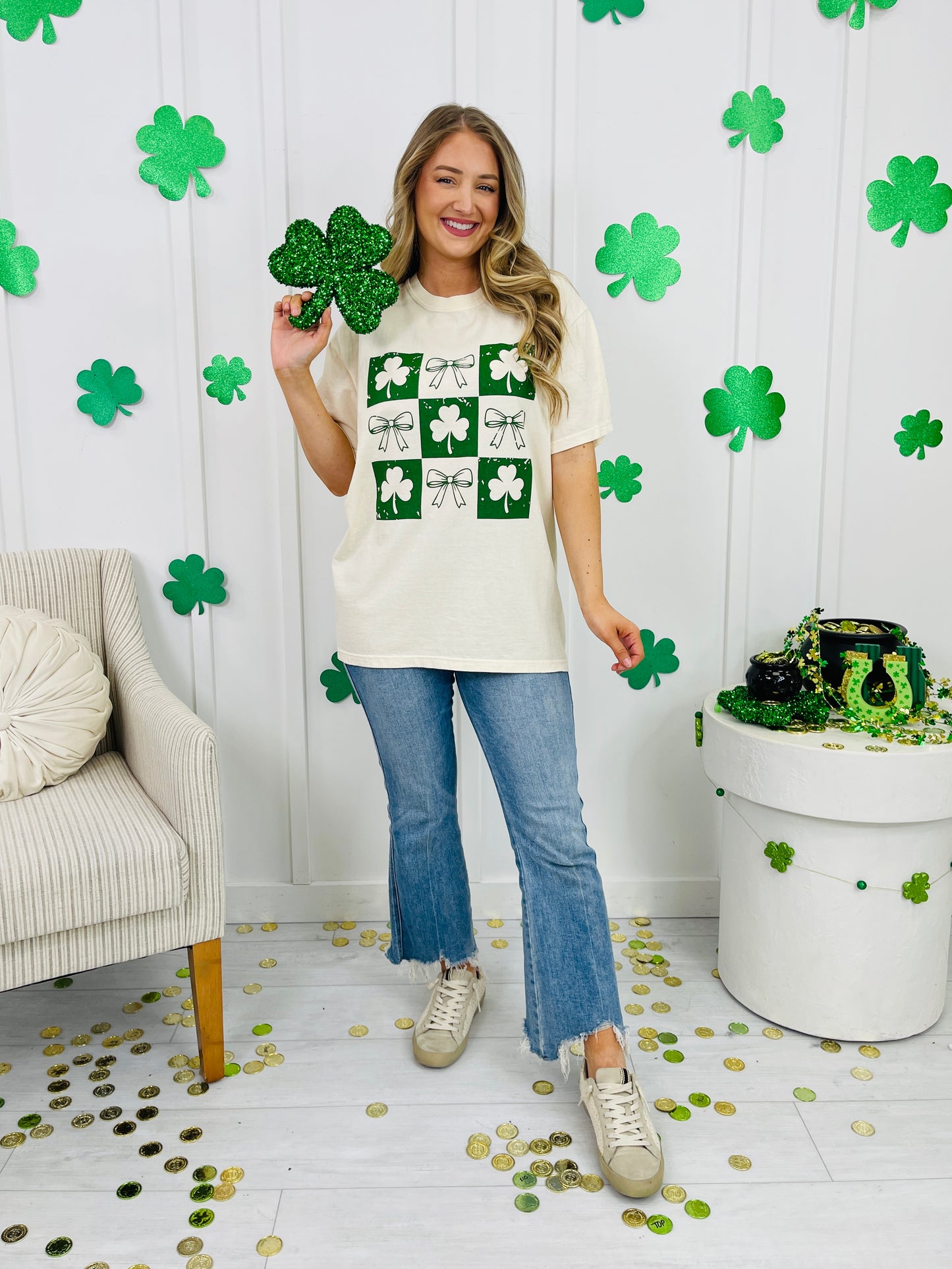 Bows and Clovers Graphic Tee