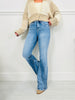 Two Tone Trend Tummy Control Flare Jeans