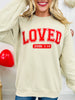 LOVED John 3:16 Graphic Crewneck Sweatshirt in Two Colors