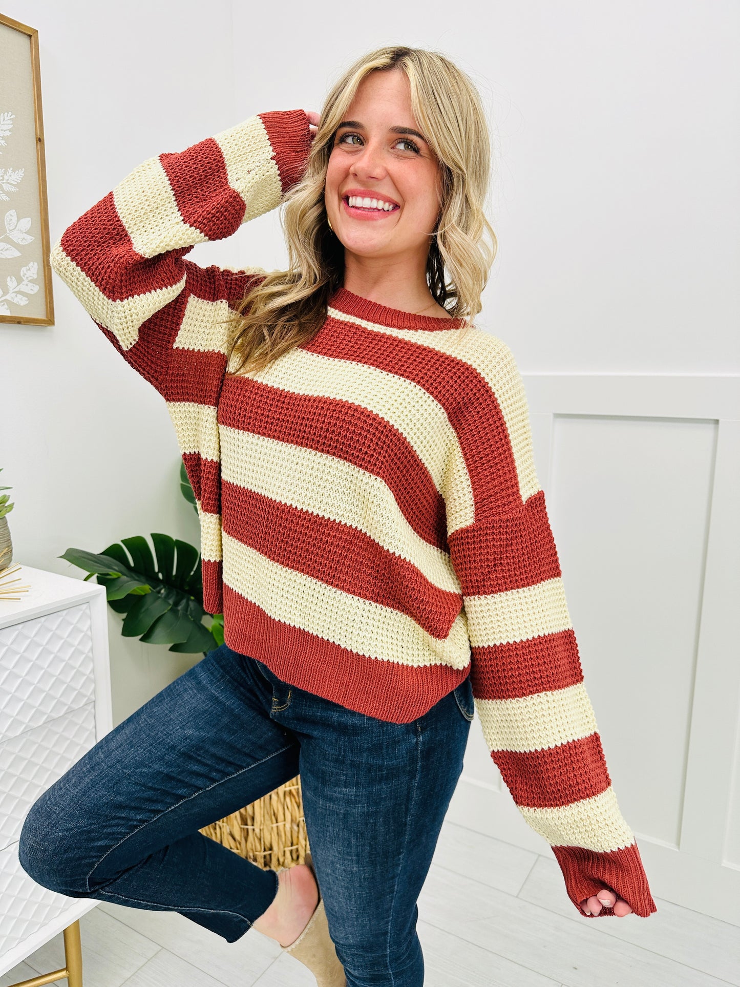 Seasonal Stripes Sweater- Multiple Colors!