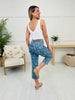 Judy Blue Daisy Daze Cropped Wide Leg Jeans