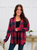 October Weekend Top In Red/Navy