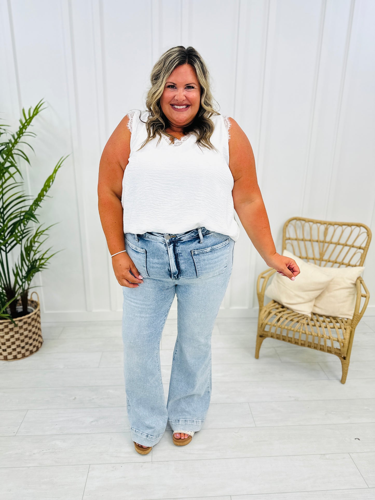 Risen Patch It Up Flare Jeans in REG/CURVY