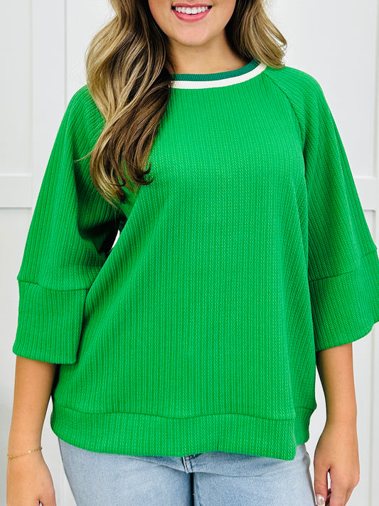 Running Around Town Top In Green