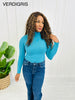 Seamless Mock Neck Long Sleeve Shapewear Top- Multiple Colors!