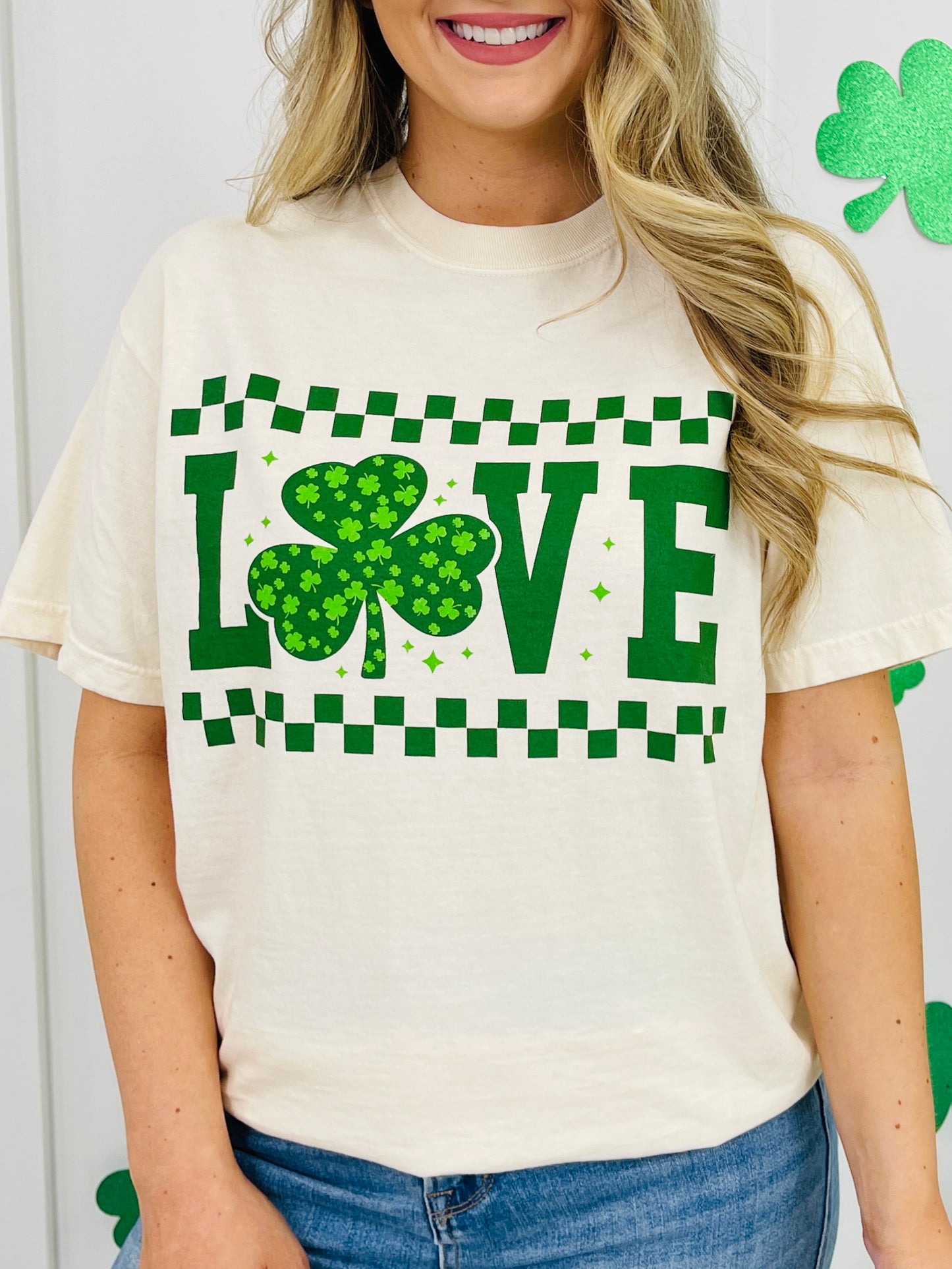 Love With A Clover Graphic Tee