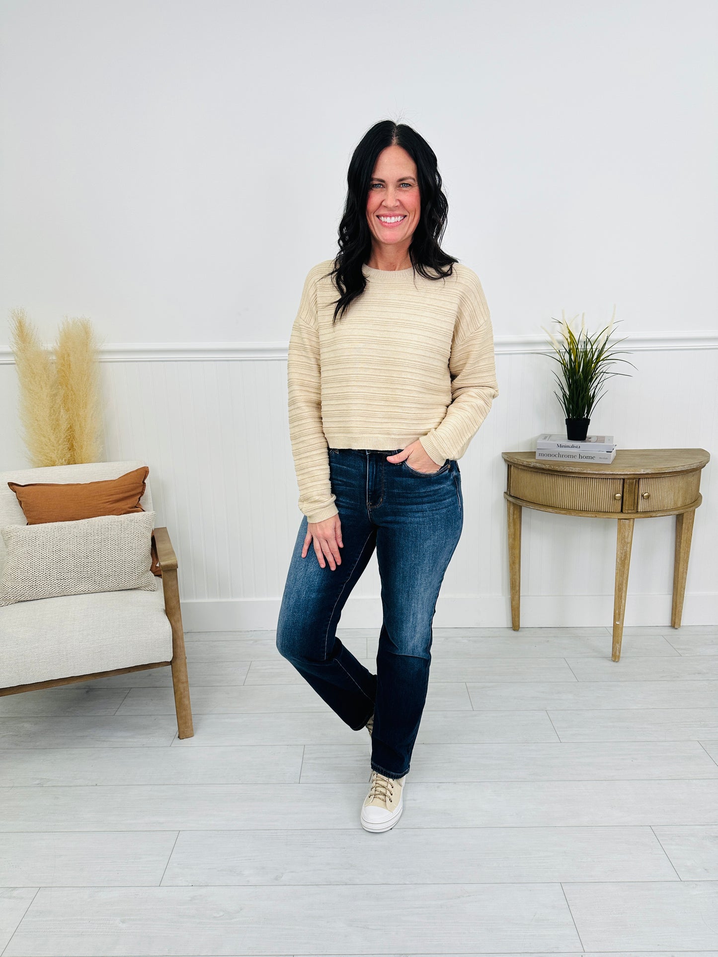 Judy Blue Snug in Style Thermal Straight Jeans