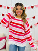 Candy Heart Stripes Sweater