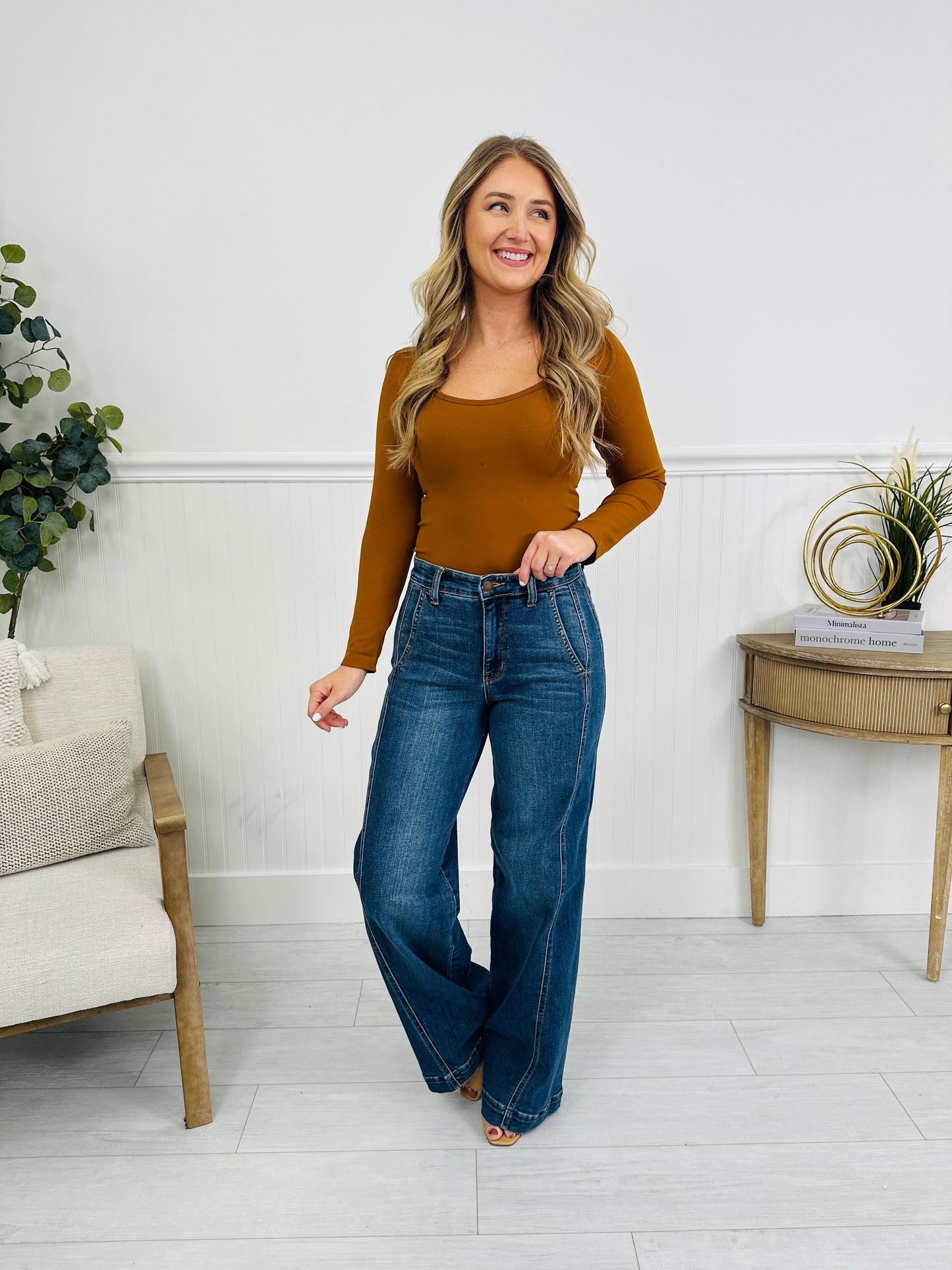 Judy Blue Downtown Dream Wide Leg Trouser Jeans