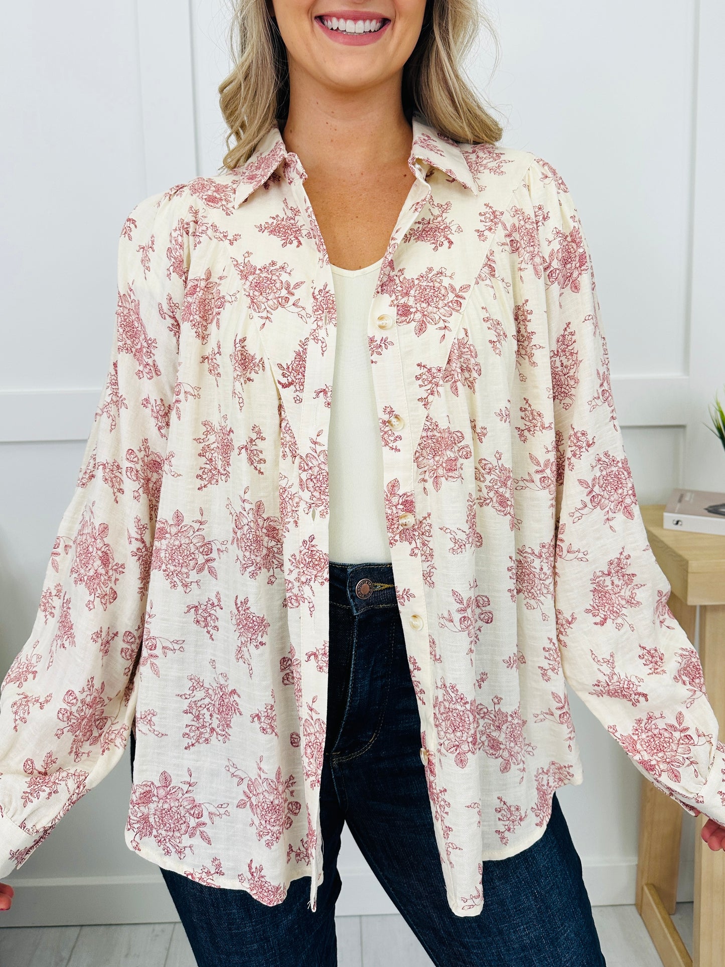 Sweet On Sunday Top in Dust Burgundy