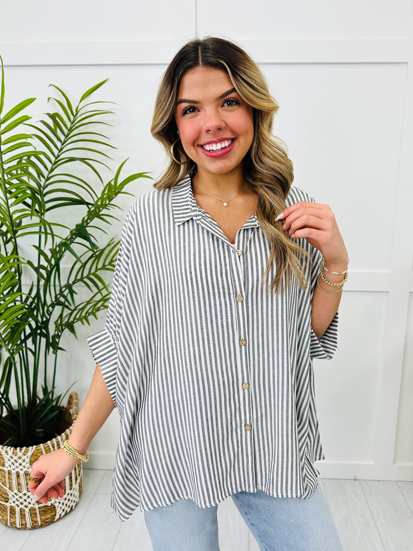 DOORBUSTER! REG/CURVY Striped Daydream Top- Multiple Colors!