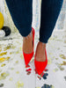 Polished Steps Heels in Red