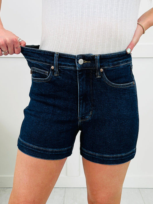 Judy Blue Summer Fling Tummy Control Shorts