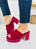 Velvet Voltage Heels in Fuchsia