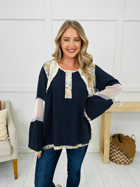 Paisley Perfection Top in Charcoal