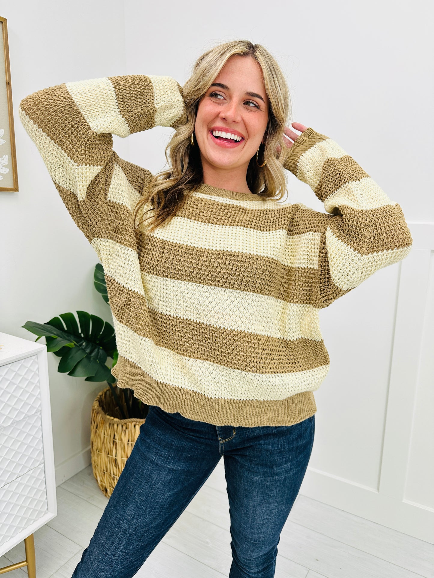 Seasonal Stripes Sweater- Multiple Colors!