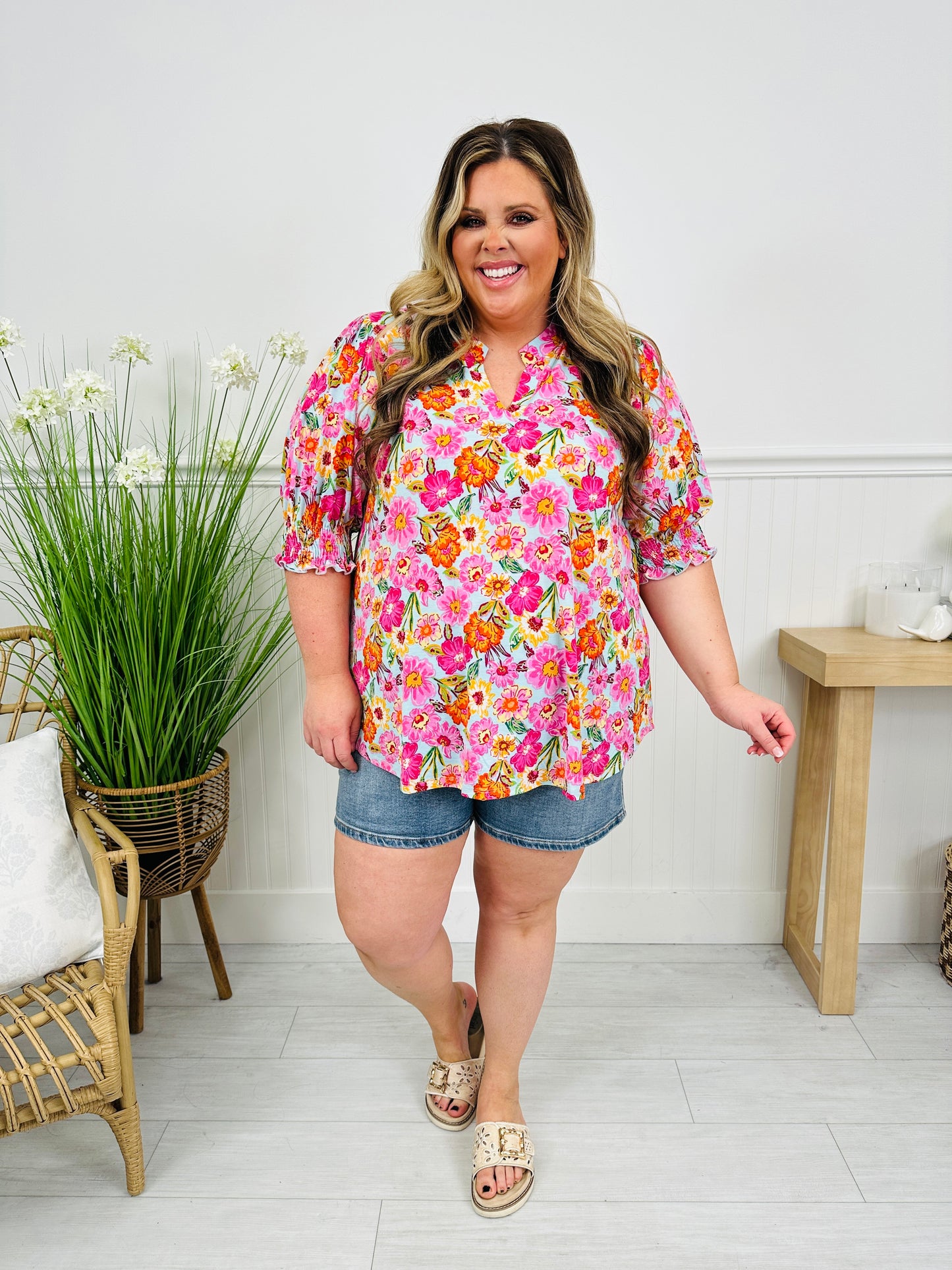 Step Into Spring Top in Savannah Print