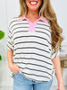 Blush Collar Club Top In Pink