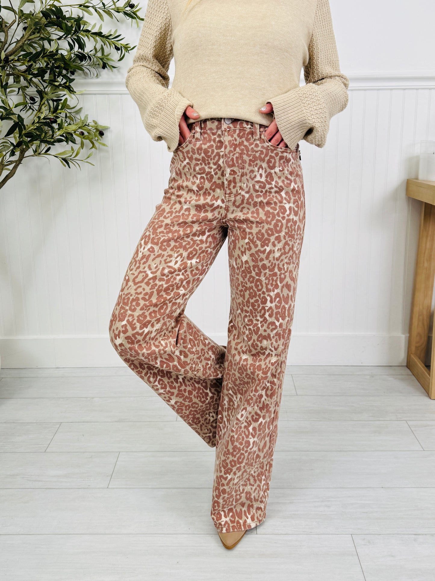 Judy Blue Wild About You Tummy Control Retro Wide Jeans