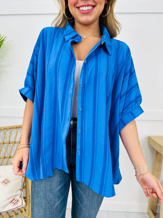 DOORBUSTER! Parallel Play Top in Ocean Blue