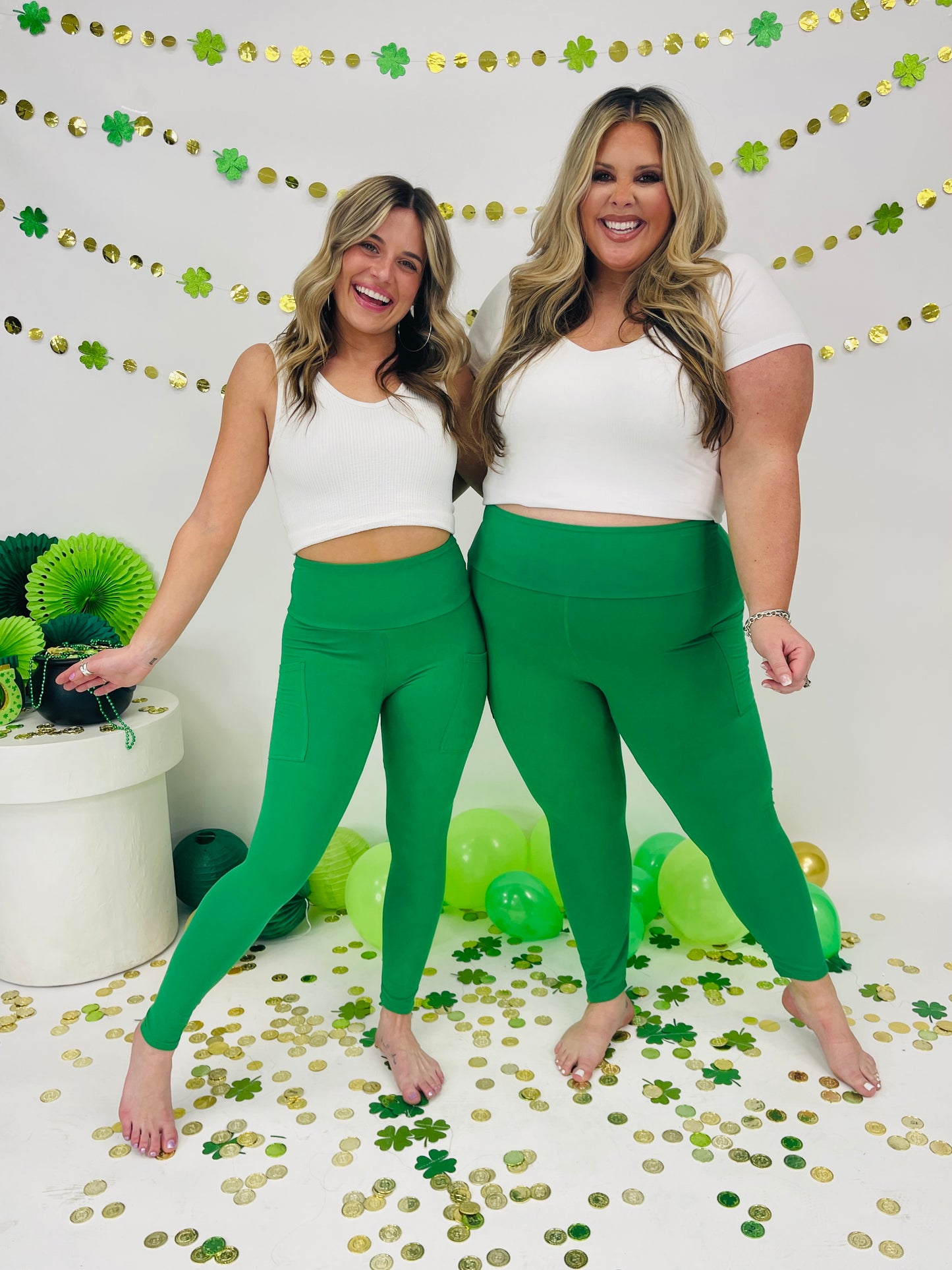 Tummy Control Custom MOCO Leggings In Kelly Green