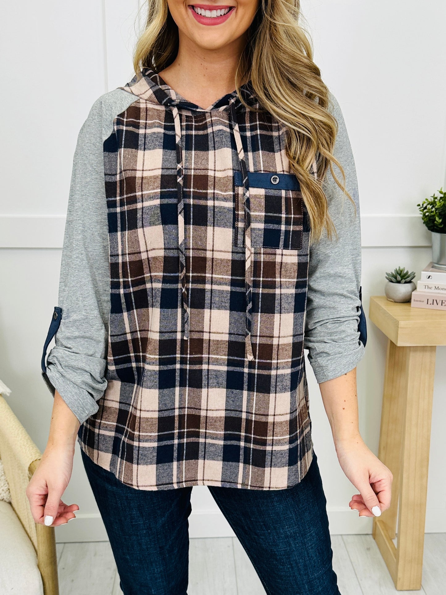 Falling For Plaid Hoodie